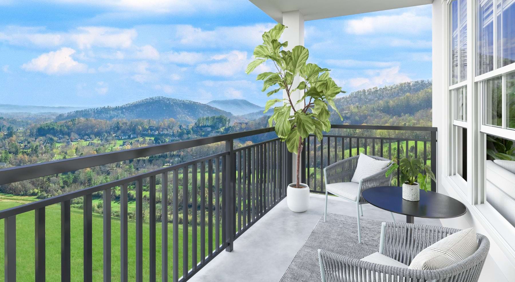 Generous balconies