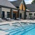 Water loungers in a pool