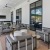 Outdoor seating with a TV
