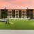 Lawn with games surrounded the apartments