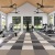 a room with treadmills